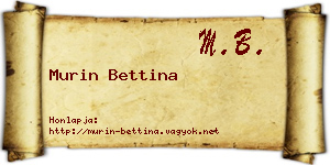 Murin Bettina névjegykártya